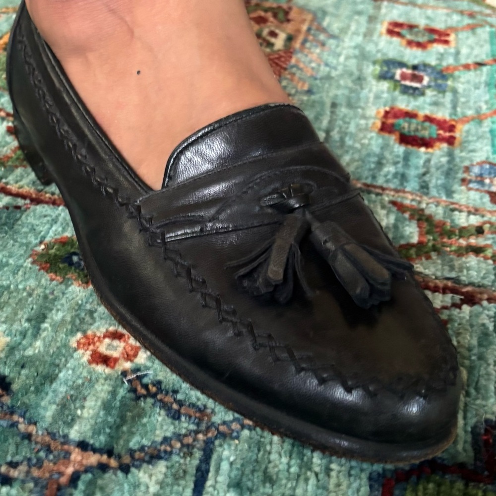 Bally Black Tassel Loafers